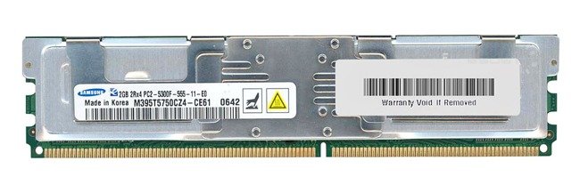 Pamięć RAM 1x 2GB Samsung ECC FULLY BUFFERED DDR2 667MHz PC2-5300 FBDIMM | M395T5750CZ4-CE61 
